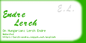 endre lerch business card